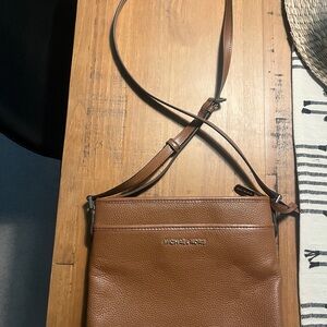 Michael Kors Brown Leather Crossbody Bag Sleek Design
